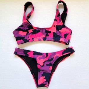 Dippin' Daisy's Bikini  Pink Purple Camo